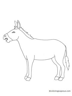 donkey04 coloring page