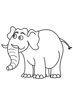 Elephant coloring page