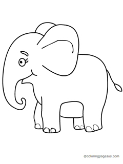 Elephant coloring page