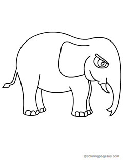 Elephant coloring page