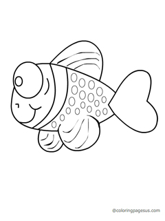 Fish coloring page