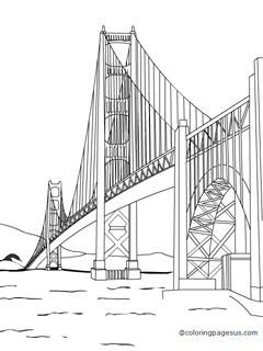 goldengatebridge02 coloring page