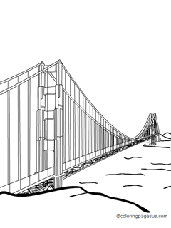 goldengatebridge03 coloring page