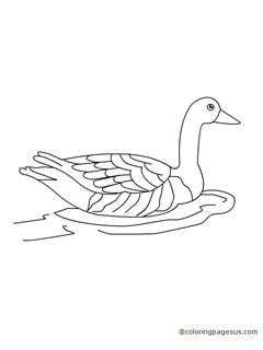 goose04 coloring page