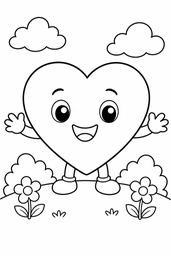 Heart for Mom coloring page