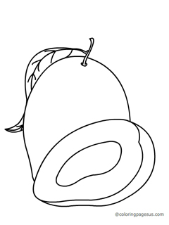 Mango coloring page