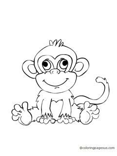 monkey02 coloring page
