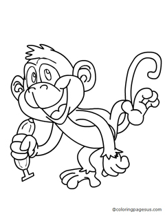 monkey03 coloring page