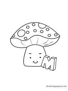 mushroom04 coloring page