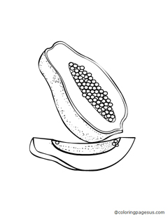 papaya02 coloring page