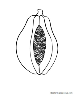 papaya04 coloring page