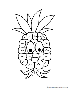 pineapple02 coloring page
