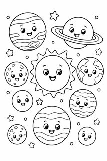 planets coloring page