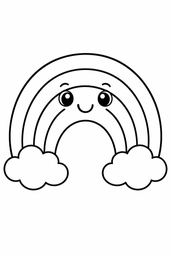 Rainbow coloring page