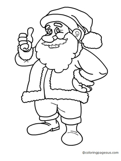 santa02 coloring page