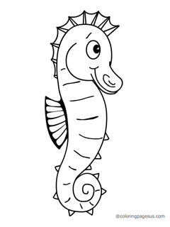 seahorse01 coloring page
