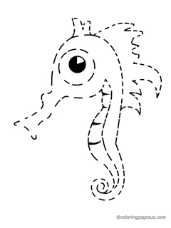 seahorse05 coloring page