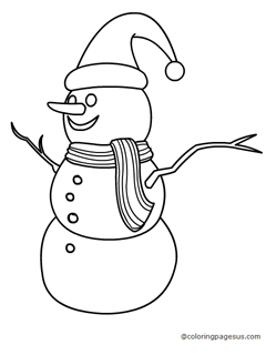 snowman01 coloring page