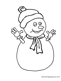 snowman02 coloring page