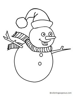 snowman04 coloring page