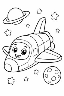 space shuttle coloring page