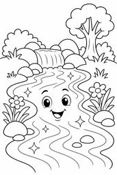 sparkling streams coloring page