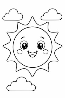 Sun coloring page
