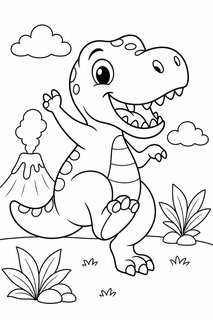T-Rex 2 coloring page