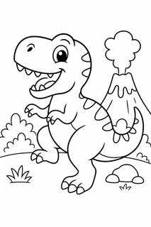 T-Rex 4 coloring page