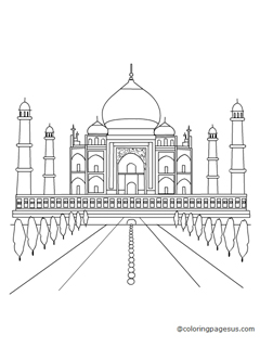tajmahal02 coloring page