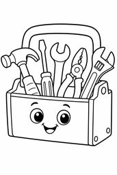 Toolbox coloring page