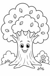 Tree coloring page