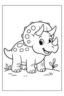 Triceratops coloring page