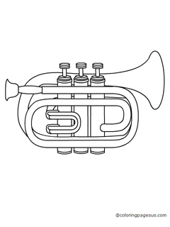 trumpet01 coloring page