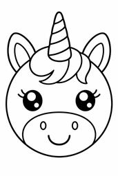 Unicorn Face coloring page