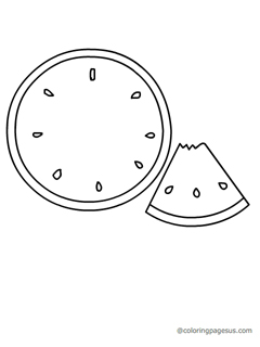 Watermelon coloring page