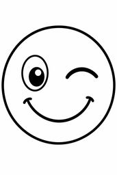Winking Face coloring page