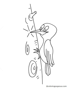 woodpecker02 coloring page